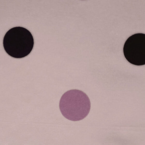 STRECH BEIGE CON LUNARES ROSA EMPOLVADO Y NEGRO - Imagen 3