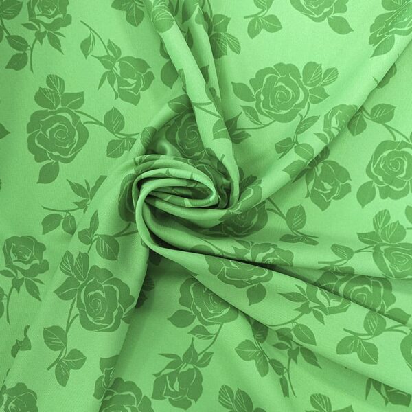 ESTAMPADO FLORAL STRECH VERDE BICOLOR - Imagen 4