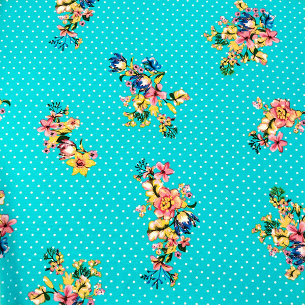 creppe estampado con mucha caída en lunares y flores - Imagen 7