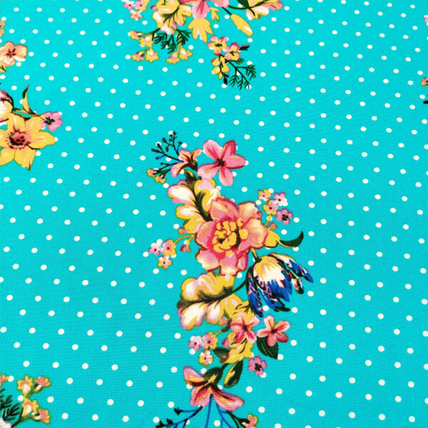 creppe estampado con mucha caída en lunares y flores - Imagen 8