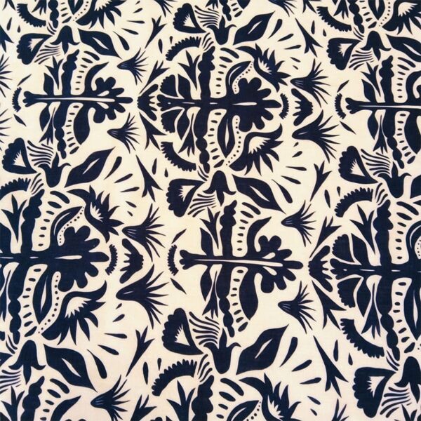 LINO ESTAMPADO ETNICO BEIGE Y NEGRO - Imagen 5