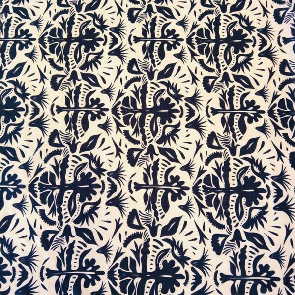 LINO ESTAMPADO ETNICO BEIGE Y NEGRO - Imagen 6