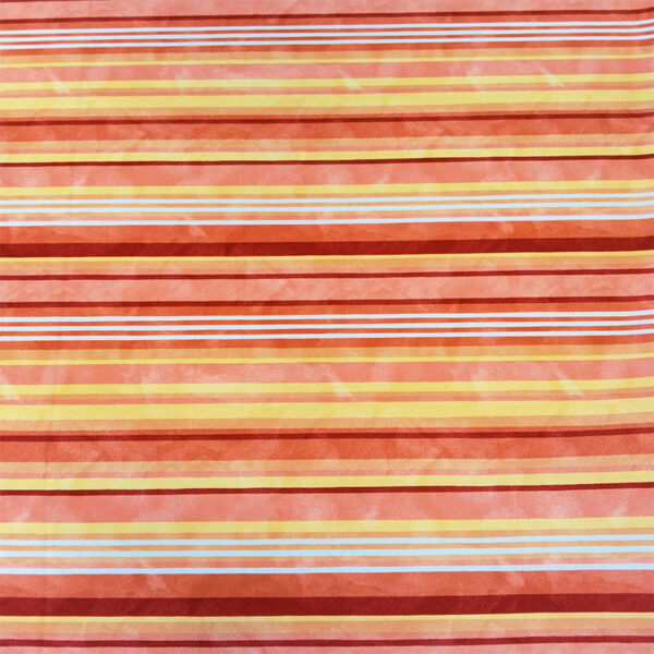 SATEN ESTAMPADO RAYAS TONOS NARANJAS - Imagen 5