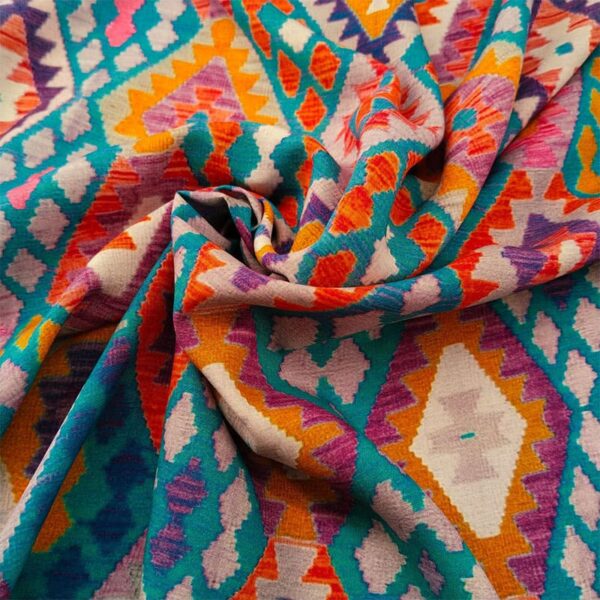 VISCOSA ESTAMPADA ETNICA MULTICOLOR - Imagen 4