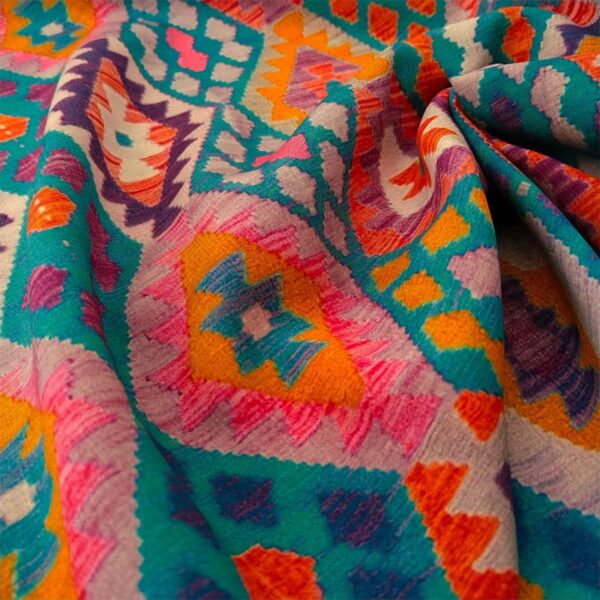 VISCOSA ESTAMPADA ETNICA MULTICOLOR - Imagen 5