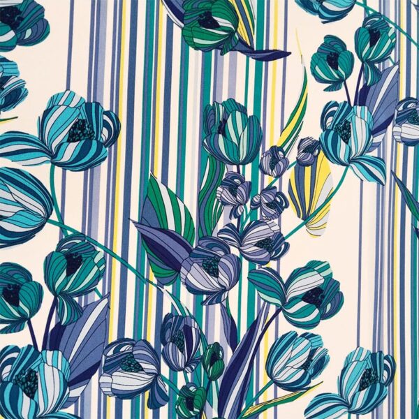 ESTAMPADO FLORAL AZUL - Imagen 3