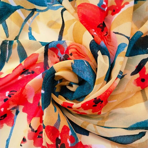 GASA ESTAMPADA FLORES Y HOJAS - Imagen 6