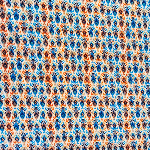SATEN ESTAMPADO GEOMETRICO IKAT - Imagen 6