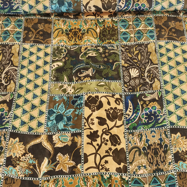 SATEN ESTAMPADO TRIBAL