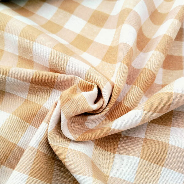 Loneta cuadros beige - Imagen 3