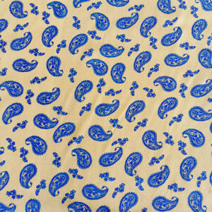 TELA VISCOSA CACHEMIR BEIGE/AZUL