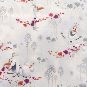 Popelín estampado Olaf muñeco de nieve