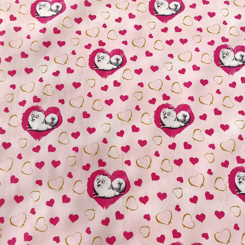 Popelin estampado infantil corazones - Imagen 5