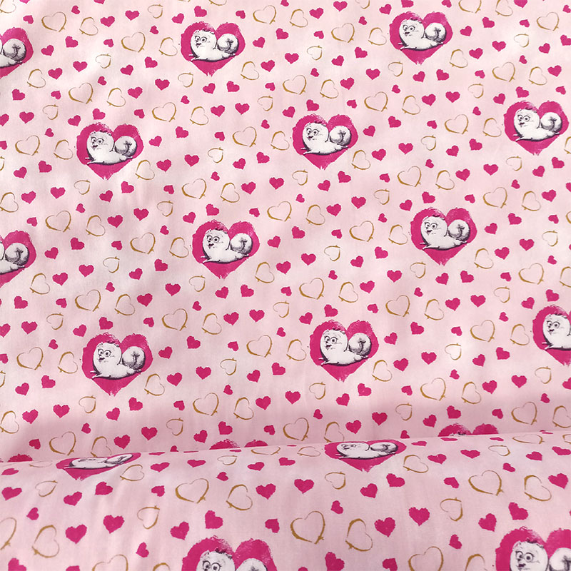 Popelin estampado infantil corazones - Imagen 3