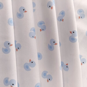 Pique estampado de patos azules