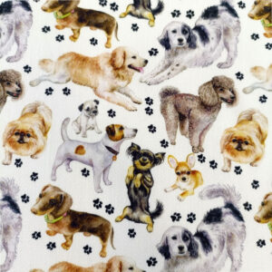 Popelín estampado perritos algodón