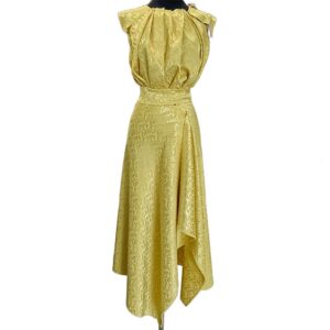 Brocado con elastan color oro