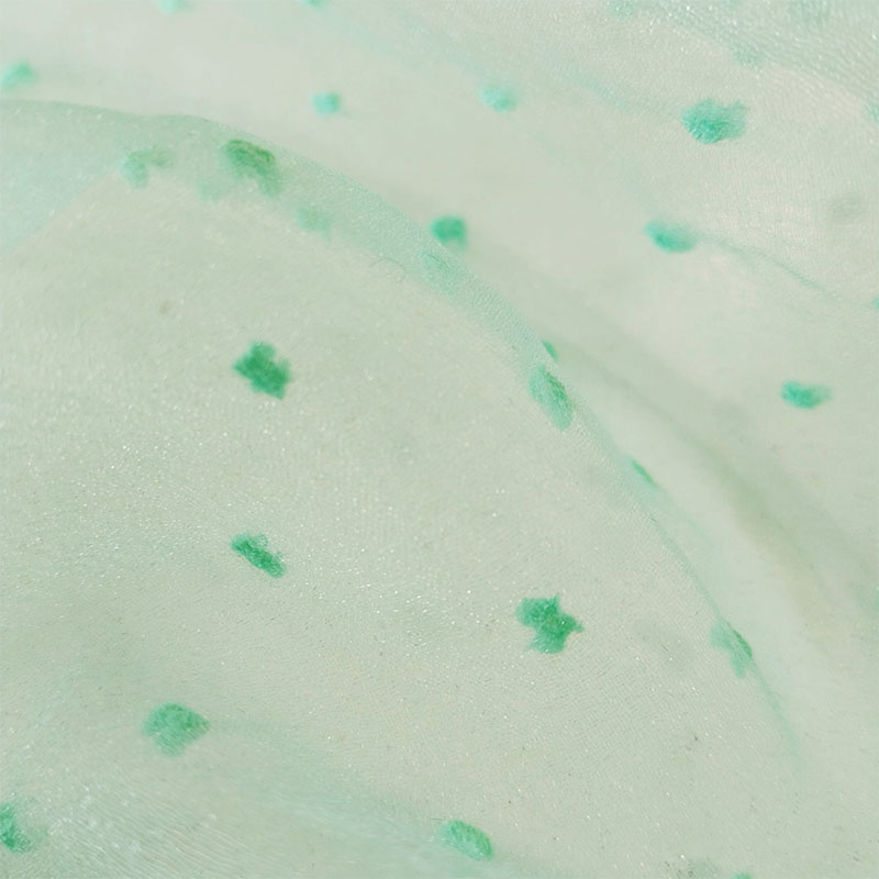 Organza transparente verde agua - Imagen 3