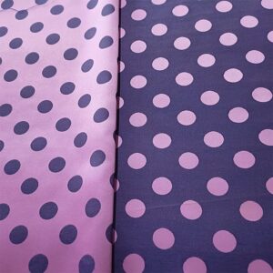 Tela satén jacquard reversible lunares